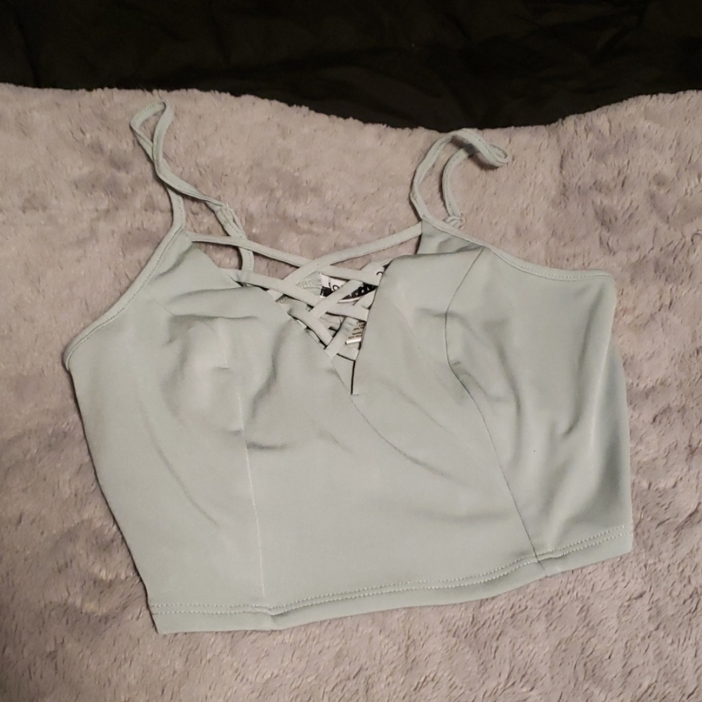 Small crop top mint / teal color